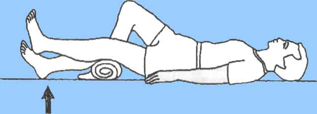 Лежать на животе после операции. Реабилитация после эндопротезирования коленного сустава упражнения. Упражнения для колен с валиком. Лежа валик под колени. Упражнение с валиком под бедпв.